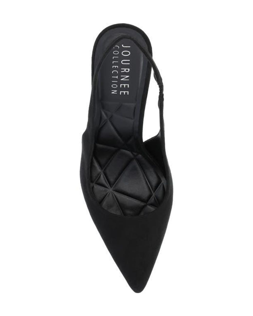 Journee Collection Black Elenney Slingback Pump