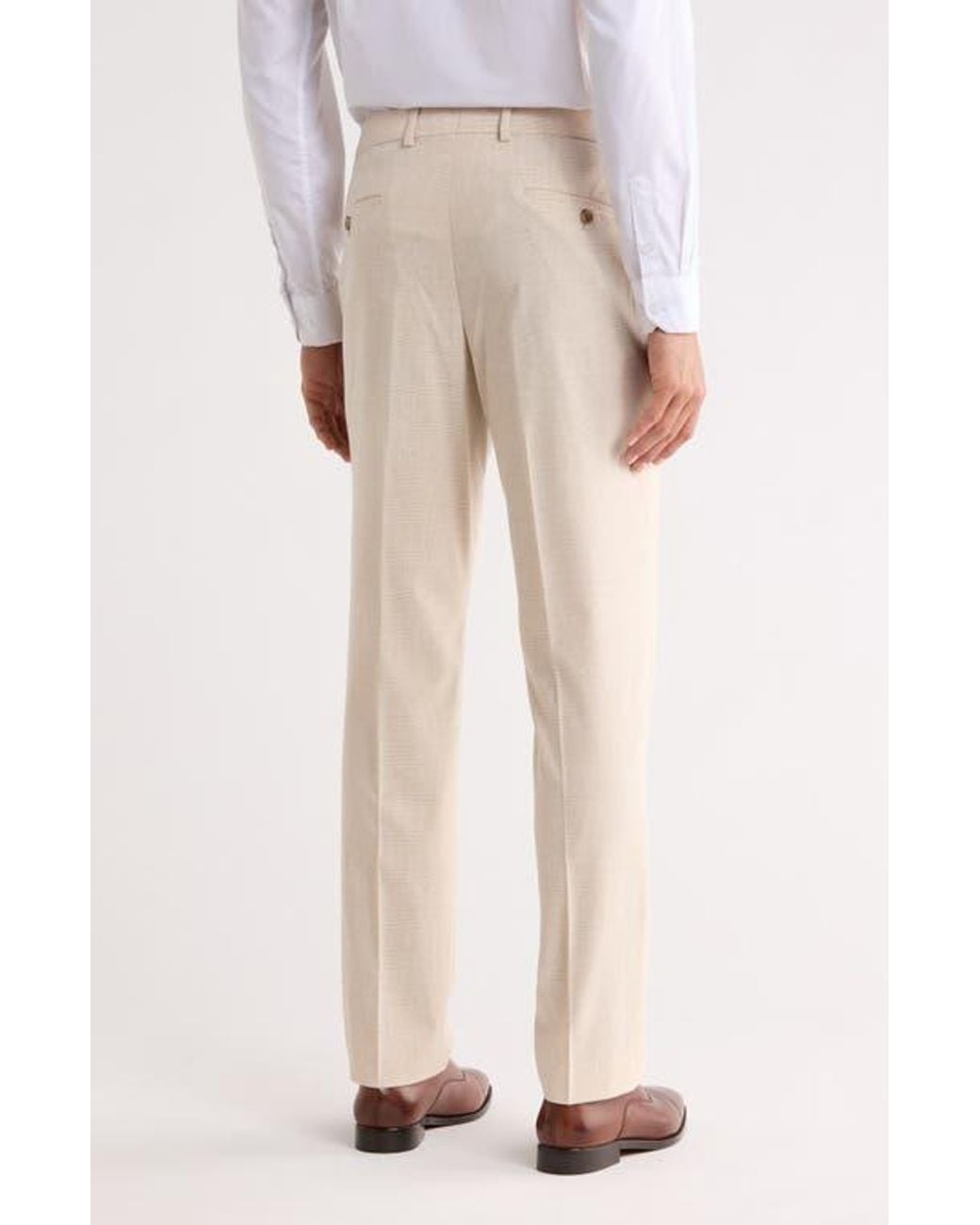 Con.struct Natural Plaid Suit Pants for men