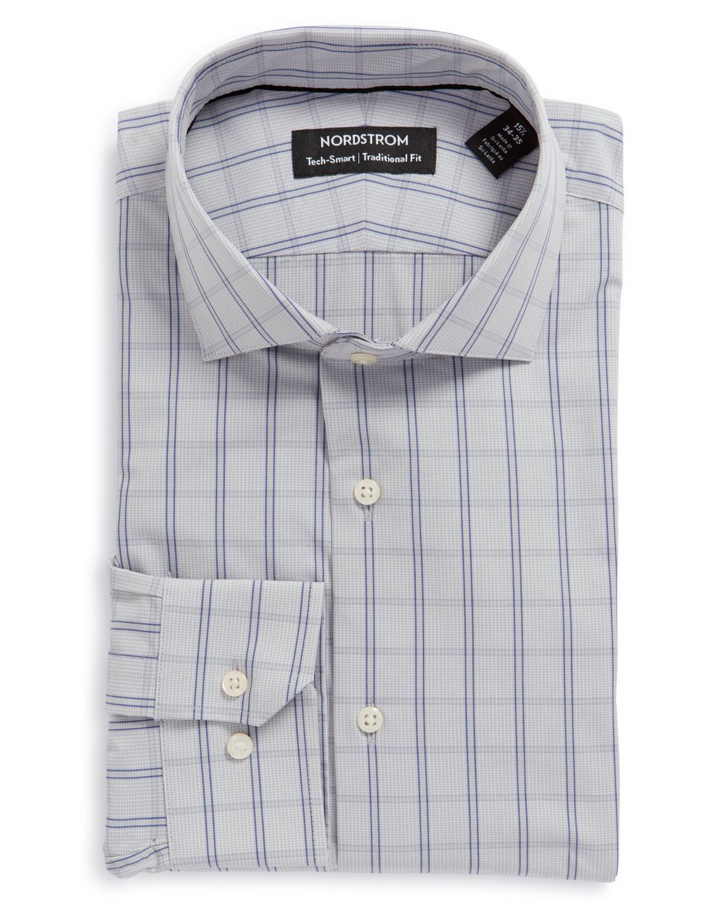 Nordstrom Techsmart Traditional Fit Performance Dress Shirt In Grey