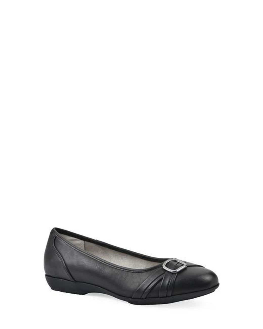 White Mountain Black Calming Buckle Strap Flat