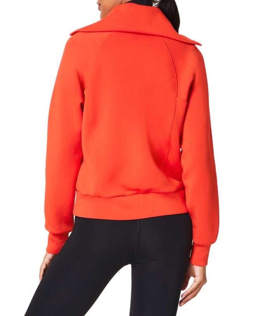 Spanx Red Airessentials Half Zip Sweatshirt