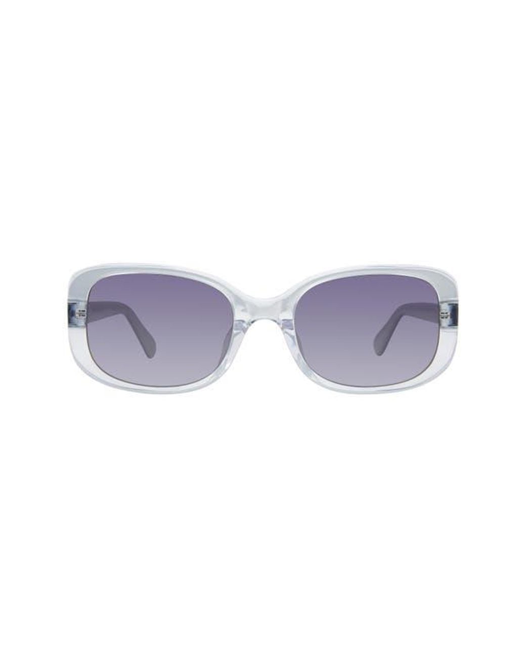 Kate Spade Purple Dionna 52Mm Polarized Gradient Rectangular Sunglasses