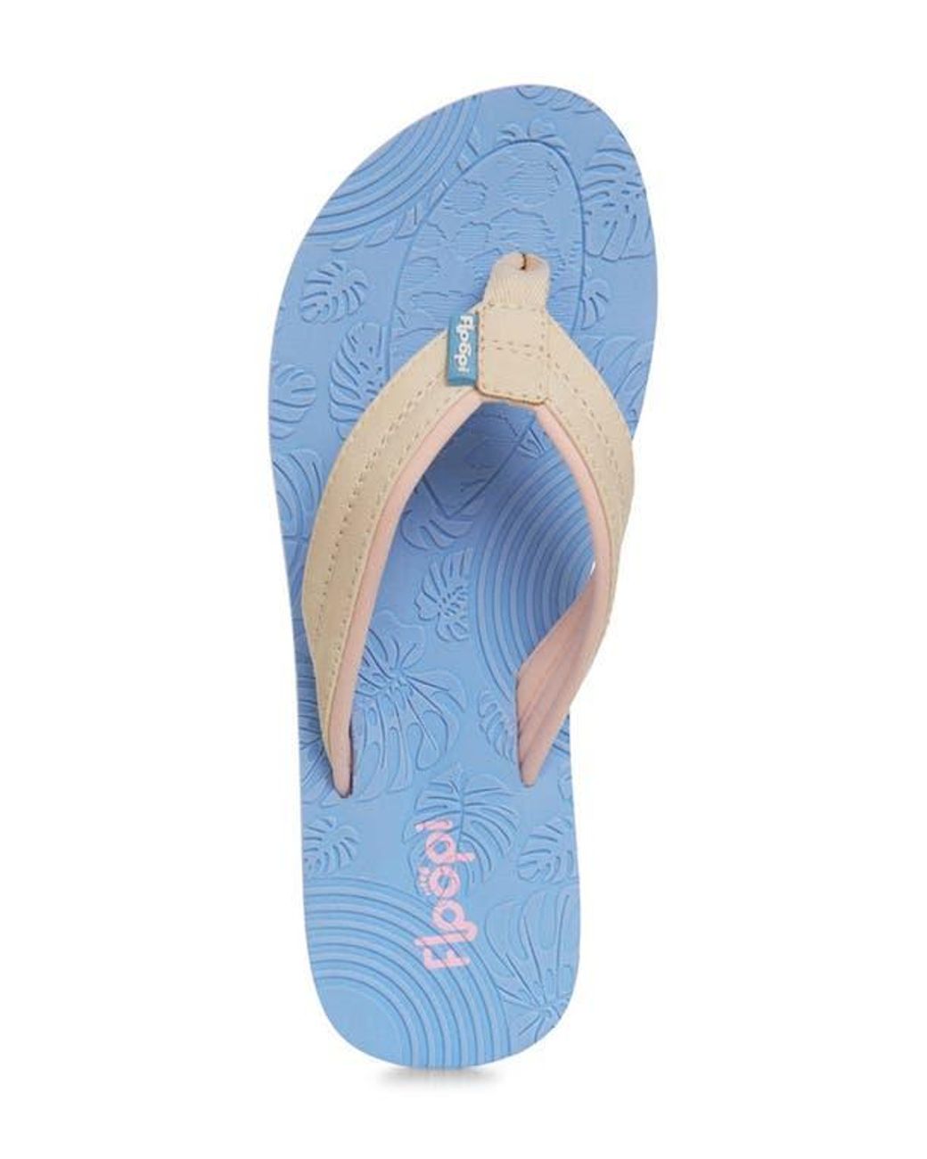 FLOOPI Blue Textured Flip Flop Sandal