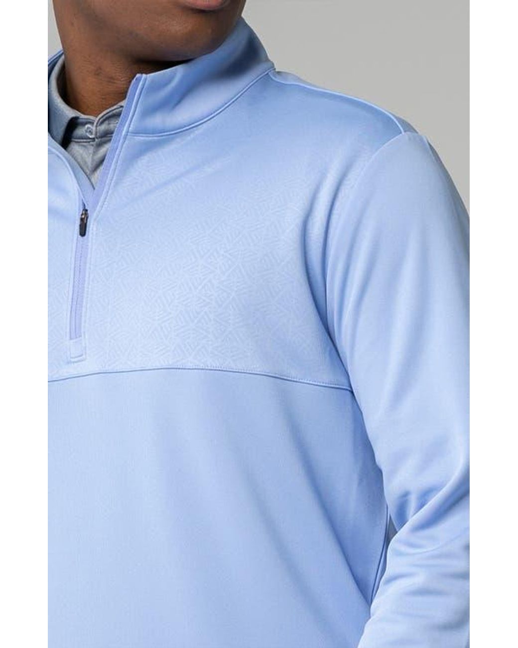 Levelwear Blue Quarter Zip Pullover for men
