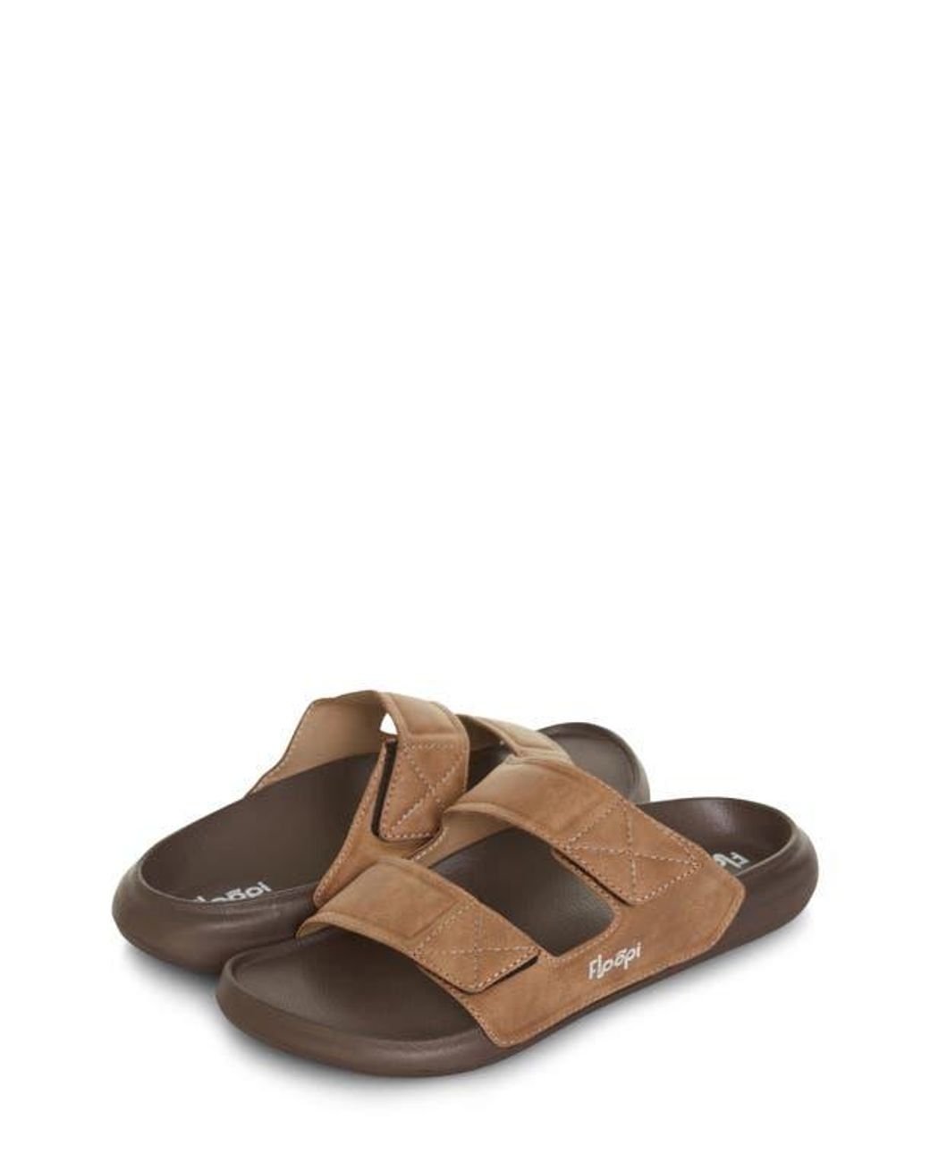 FLOOPI Brown Noah Adjustable Slide Sandal for men
