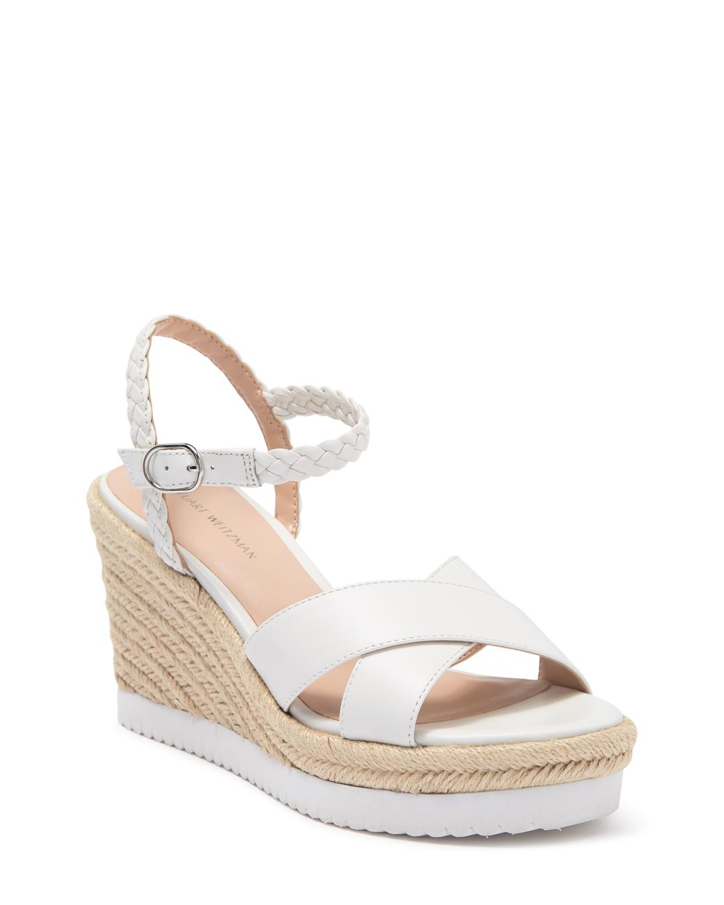 Stuart Weitzman Mykonos Espadrille Wedge Sandal In White At Nordstrom Rack  | Lyst