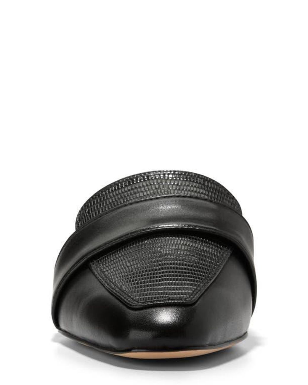 Cole Haan Black Pasha Embossed Mule