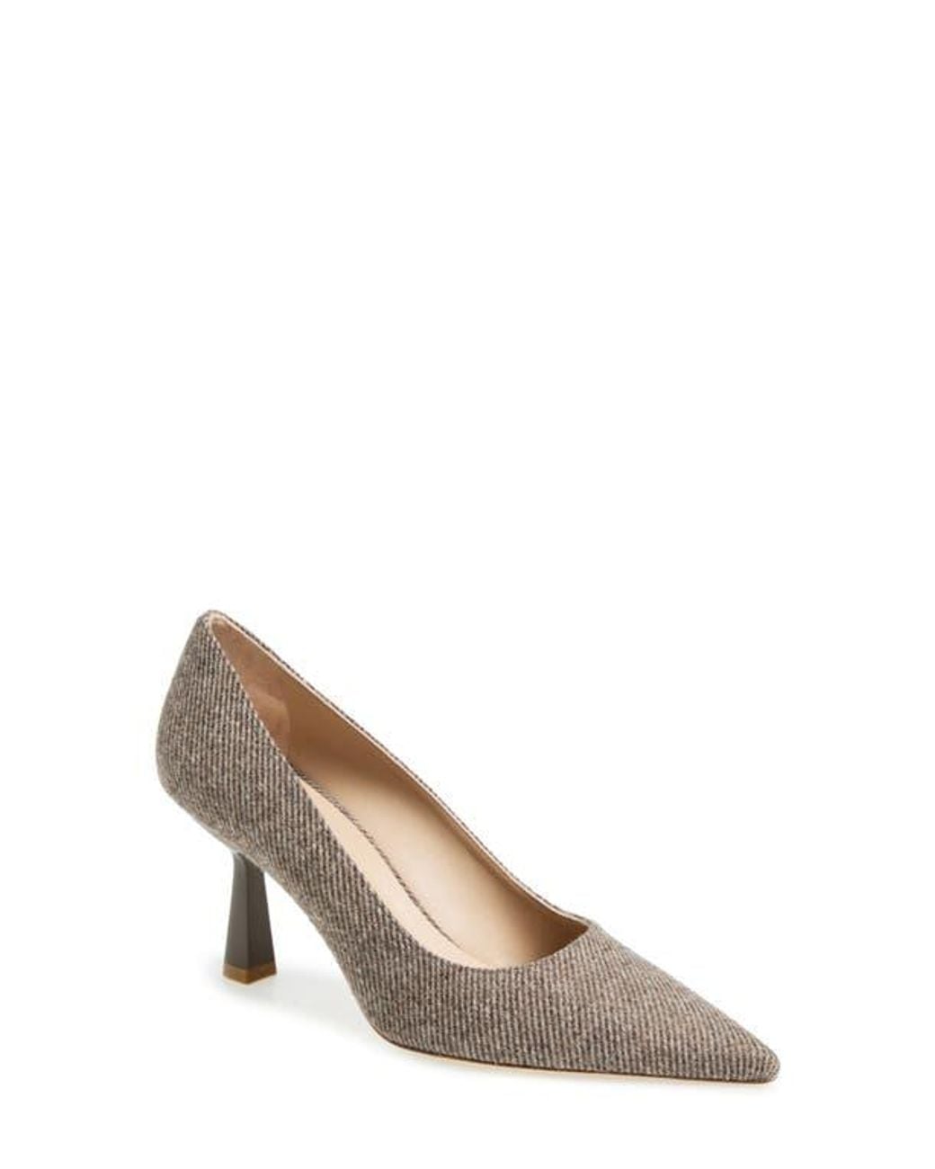 Stuart Weitzman Metallic Stuart Super Sculpt Pointed Toe Pump
