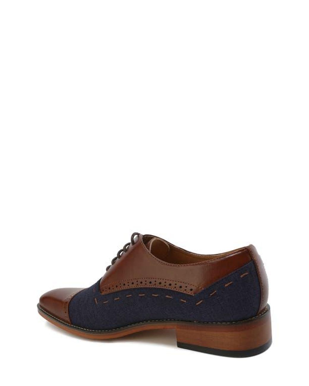 Gino Vitale Brown Cap Toe Oxford for men