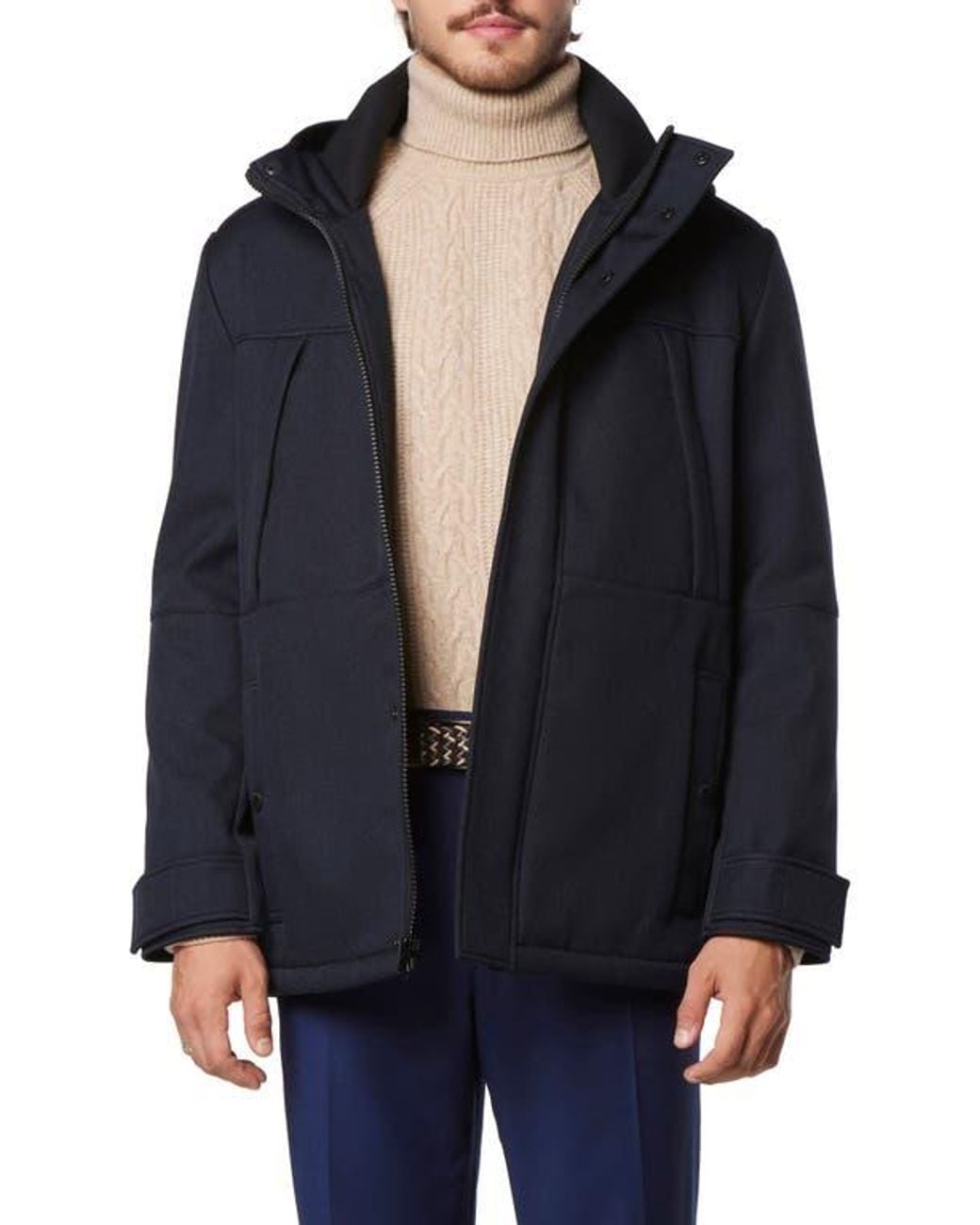 Andrew Marc Black Tompkins Parka Jacket for men
