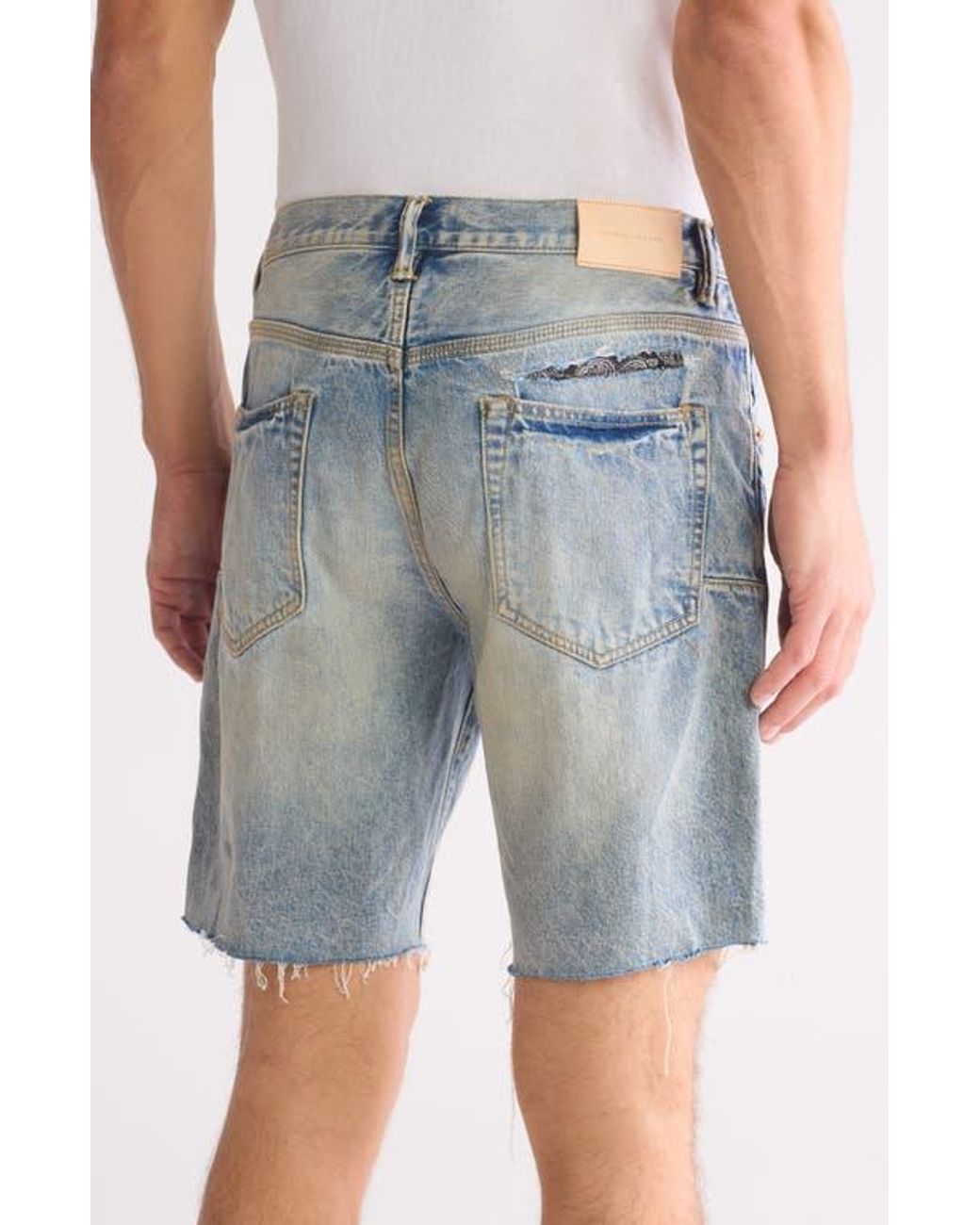 【ranor】BANDANA MIDDLE SHORTS Indigo TOJOO Black Red Bandana Print Shorts for Men Women Blue