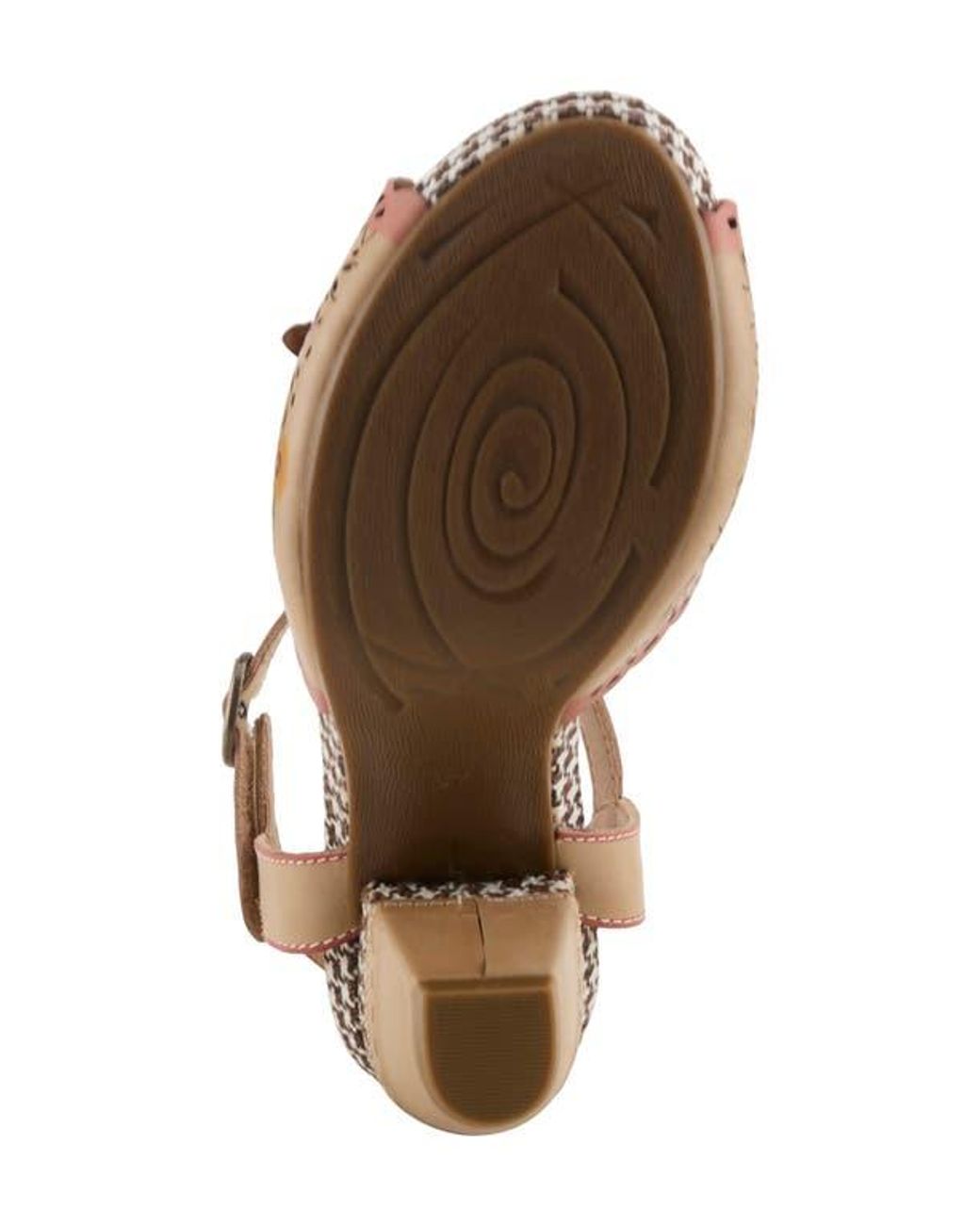 Spring Step Brown Miabella Ankle Strap Platform Sandal