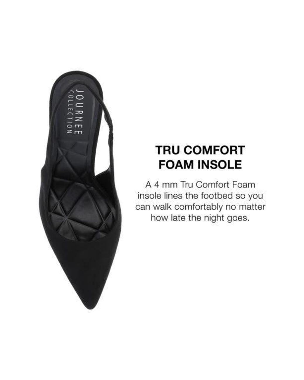 Journee Collection Black Elenney Slingback Pump