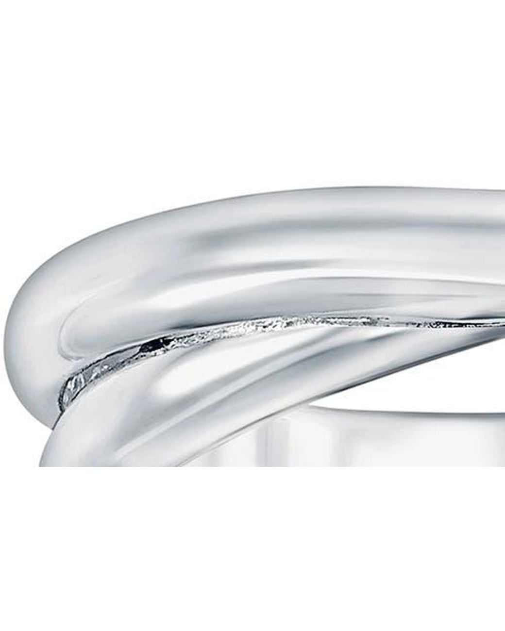 Simona White Crossover Ring