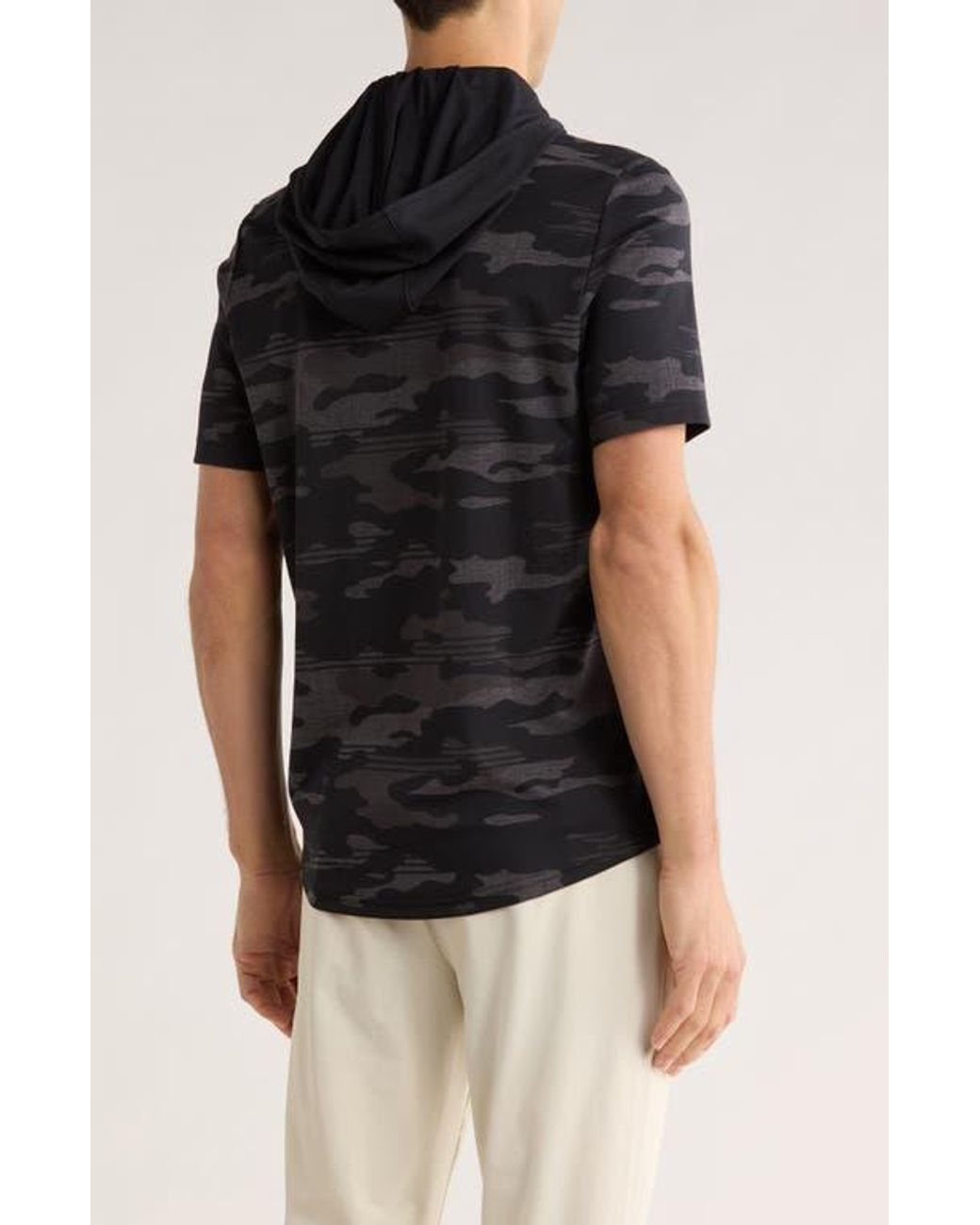Travis Mathew Black Showdown Stealth Knit Polo for men