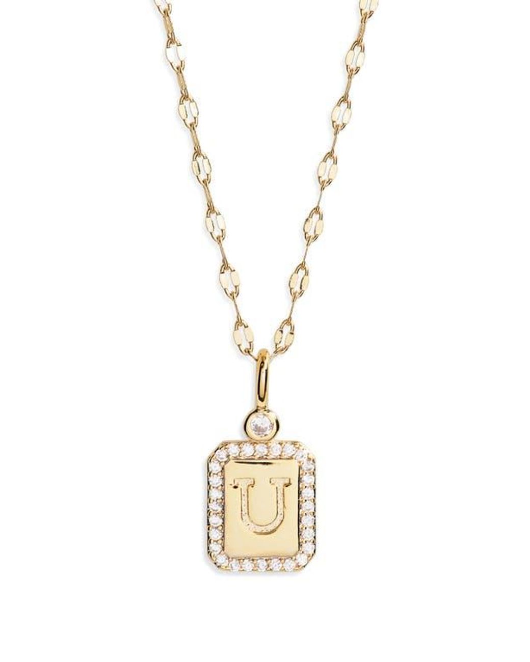 Leith Metallic Initial Pendant Necklace