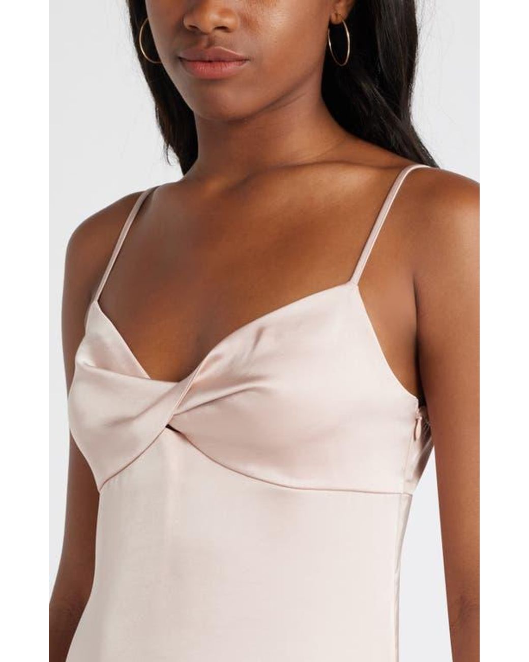 nordstrom twist front satin mini dress BP. Twist Front Satin Minidress in White