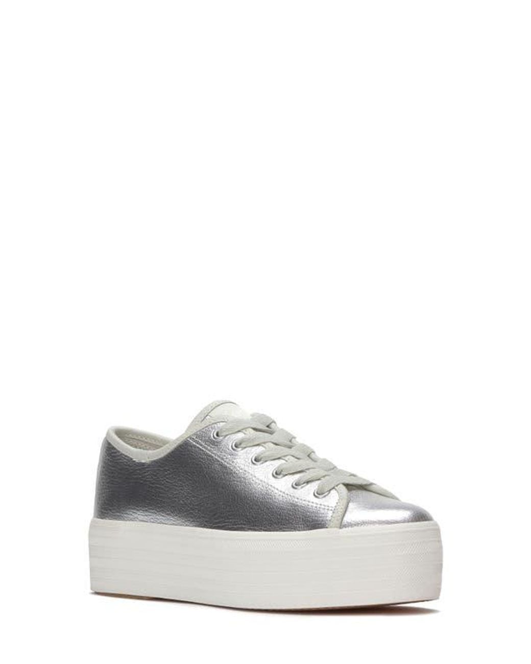 Keds Gray Trip Up Leather Platform Sneaker