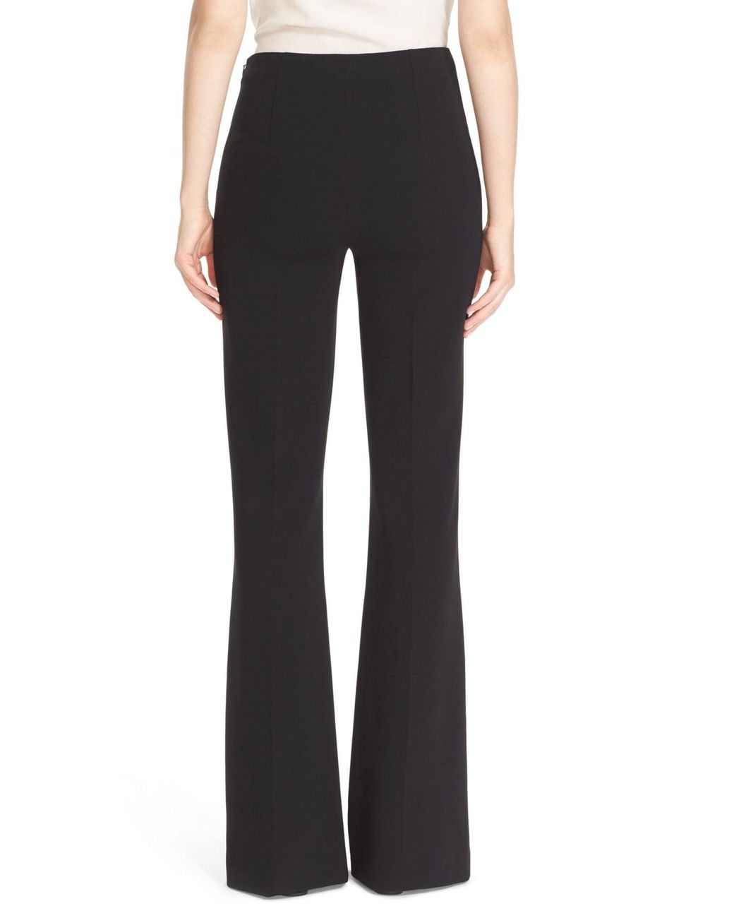 Theory 'demitria - Admiral Crepe' Flare Leg Pants in Black