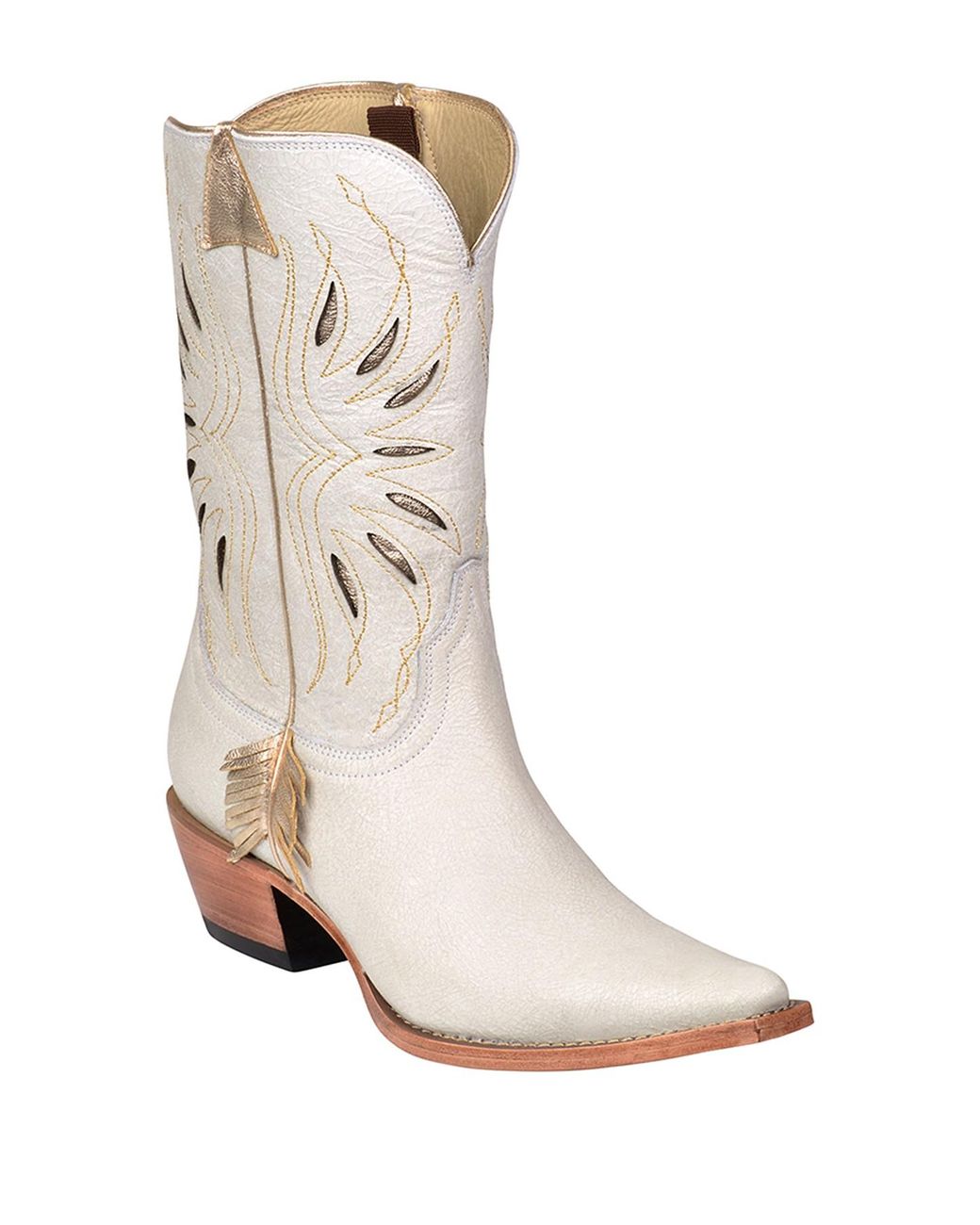 Lucchese Golden Arrow Boot in White | Lyst