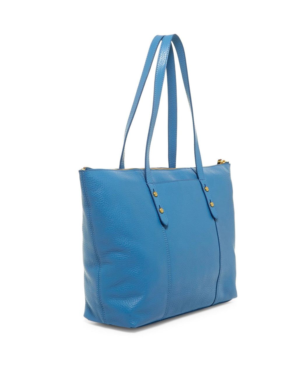 Fossil Jenna Leather Tote in Blue Lyst