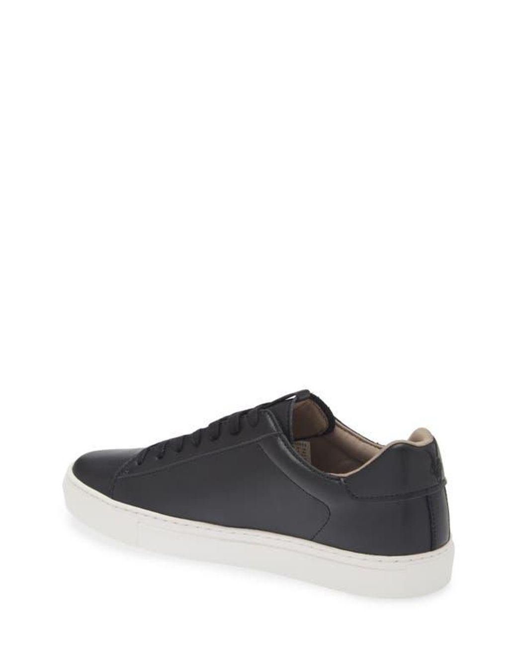 AllSaints Black Klip Leather Low-Top Sneakers for men