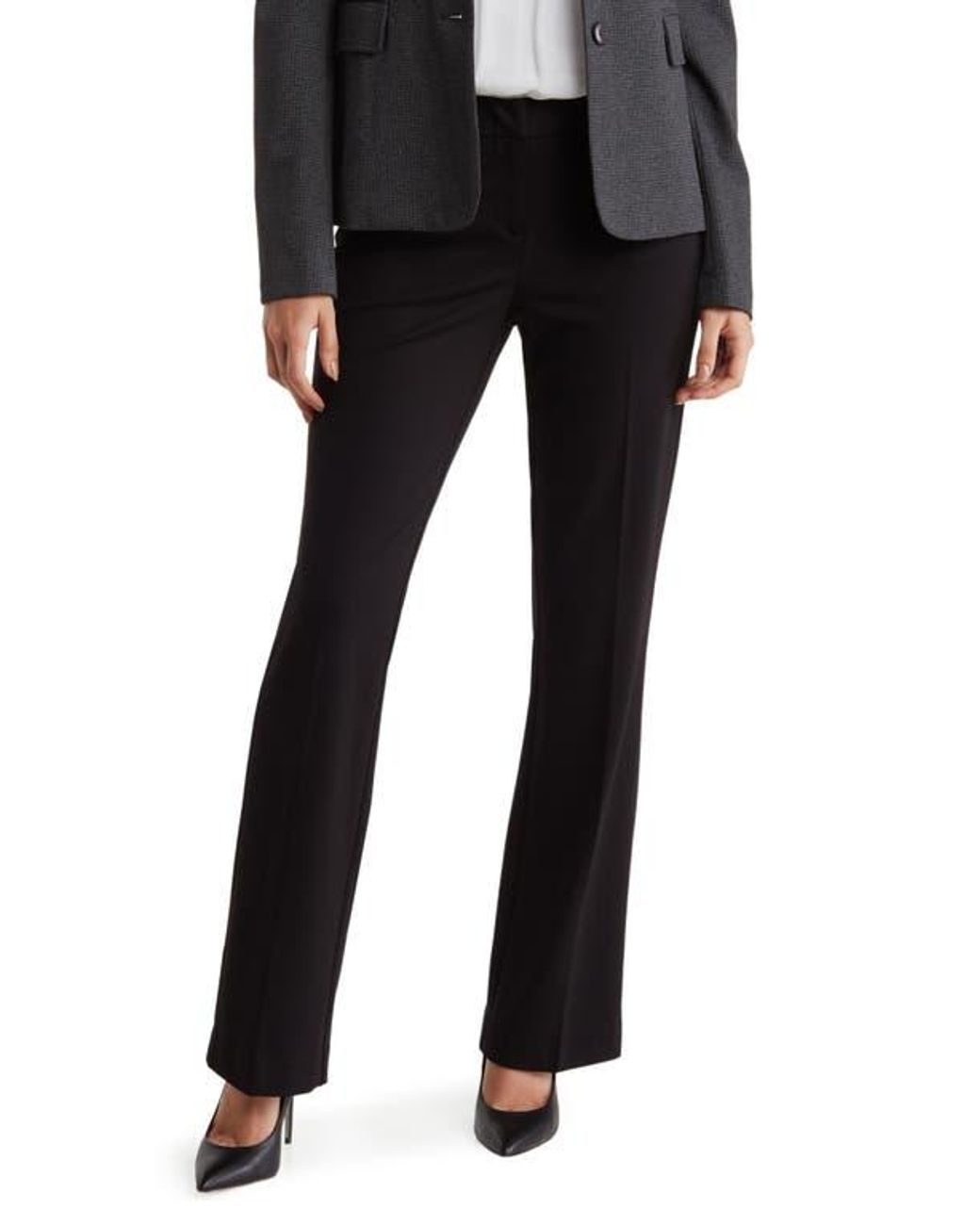 Amanda + Chelsea Ari Wide Leg Ponte Pants in Black Lyst