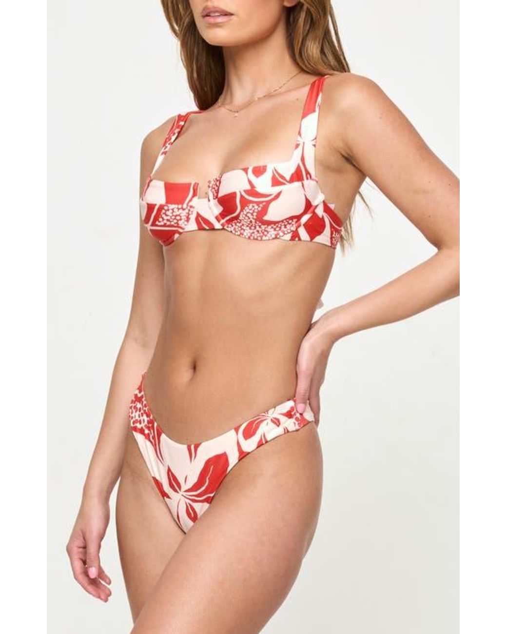 LSPACE Pink Mako Underwire Bikini Top