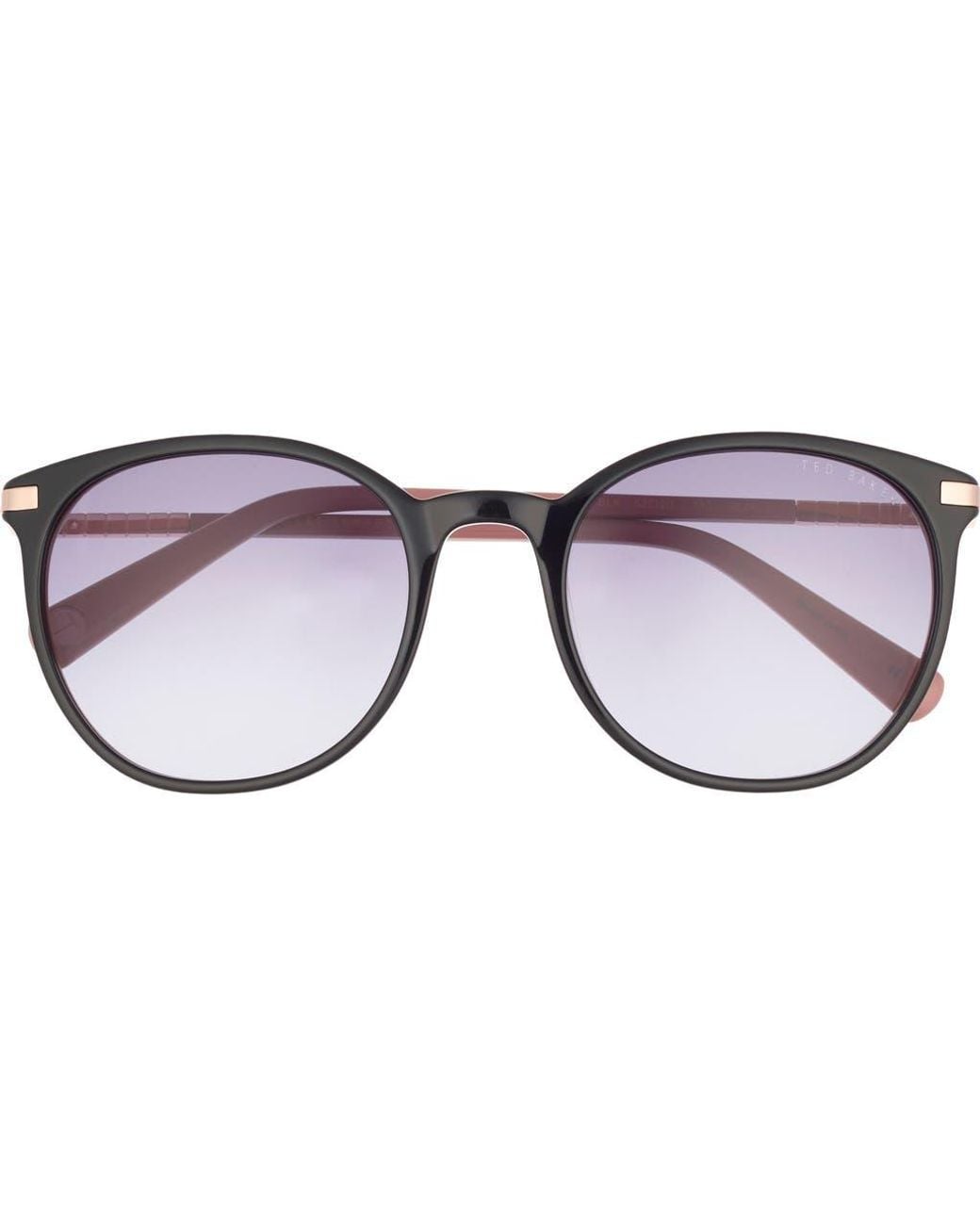 Ted Baker Black 53Mm Round Sunglasses