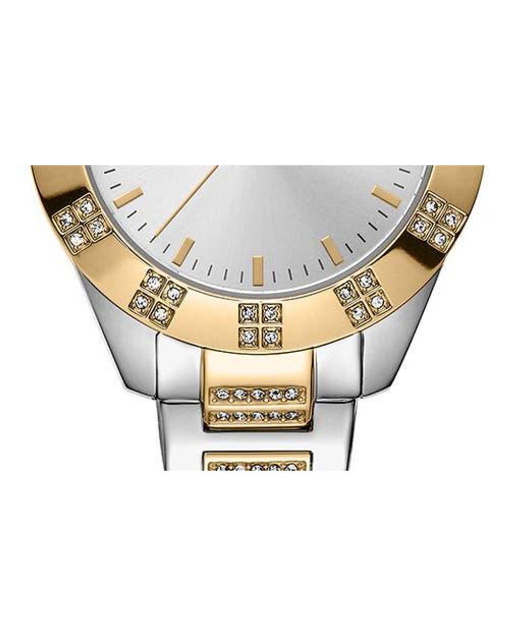 DKNY Metallic Two Tone Crystal Bracelet Watch for men
