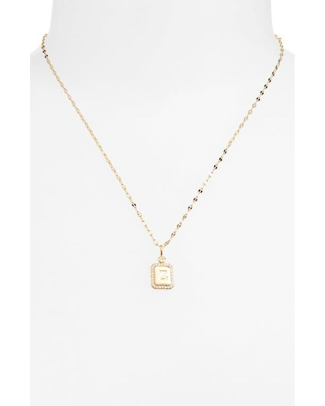 Leith Blue Initial Pendant Necklace