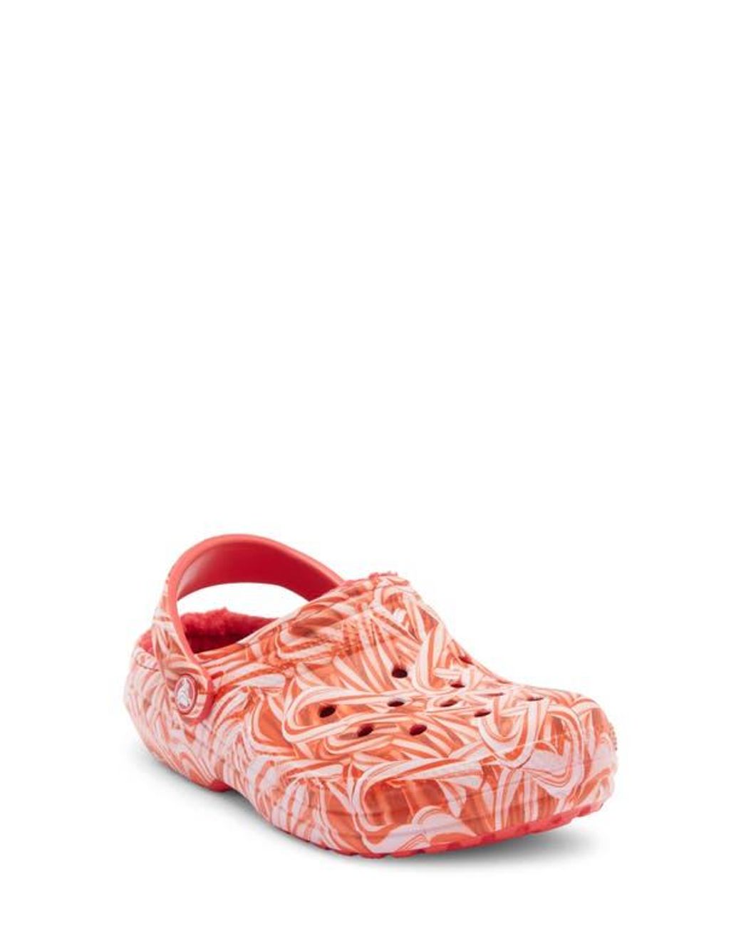 CROCSTM Pink Classic Lined Candy Cane Clog