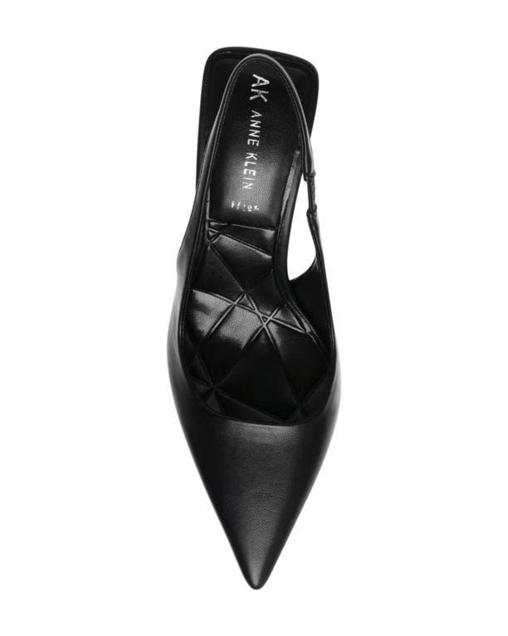Anne Klein Black Slingback Pointed-Toe Pumps