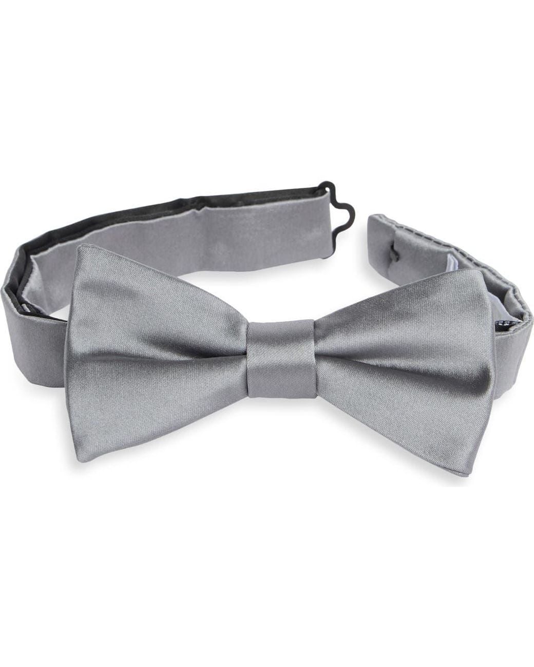 Nordstrom Rack Gray Satin Solid Bow Tie for men
