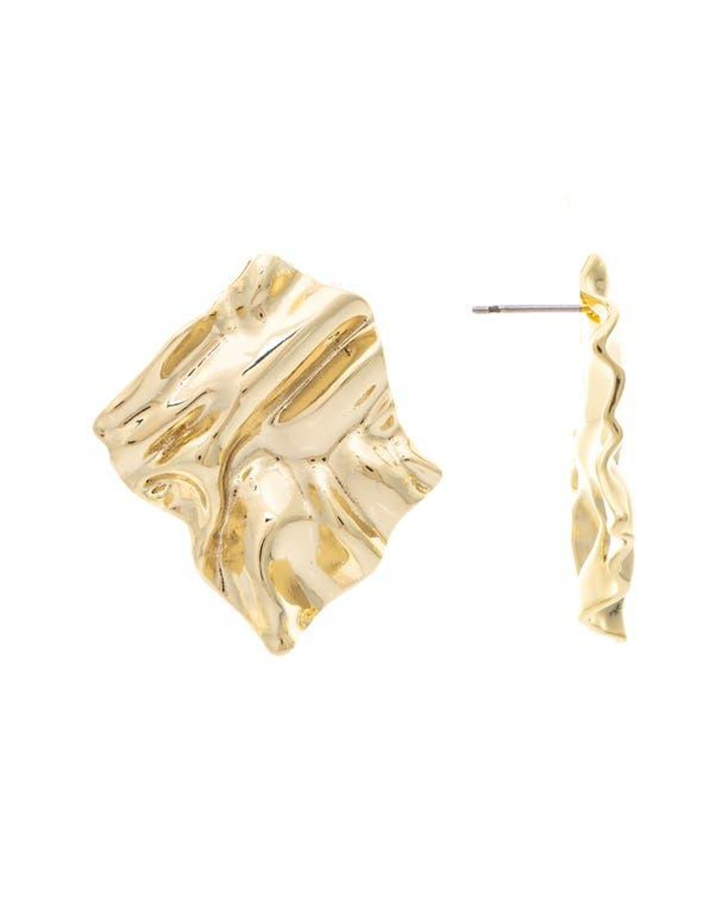 Rivka Friedman Metallic Wavy Statement Earrings
