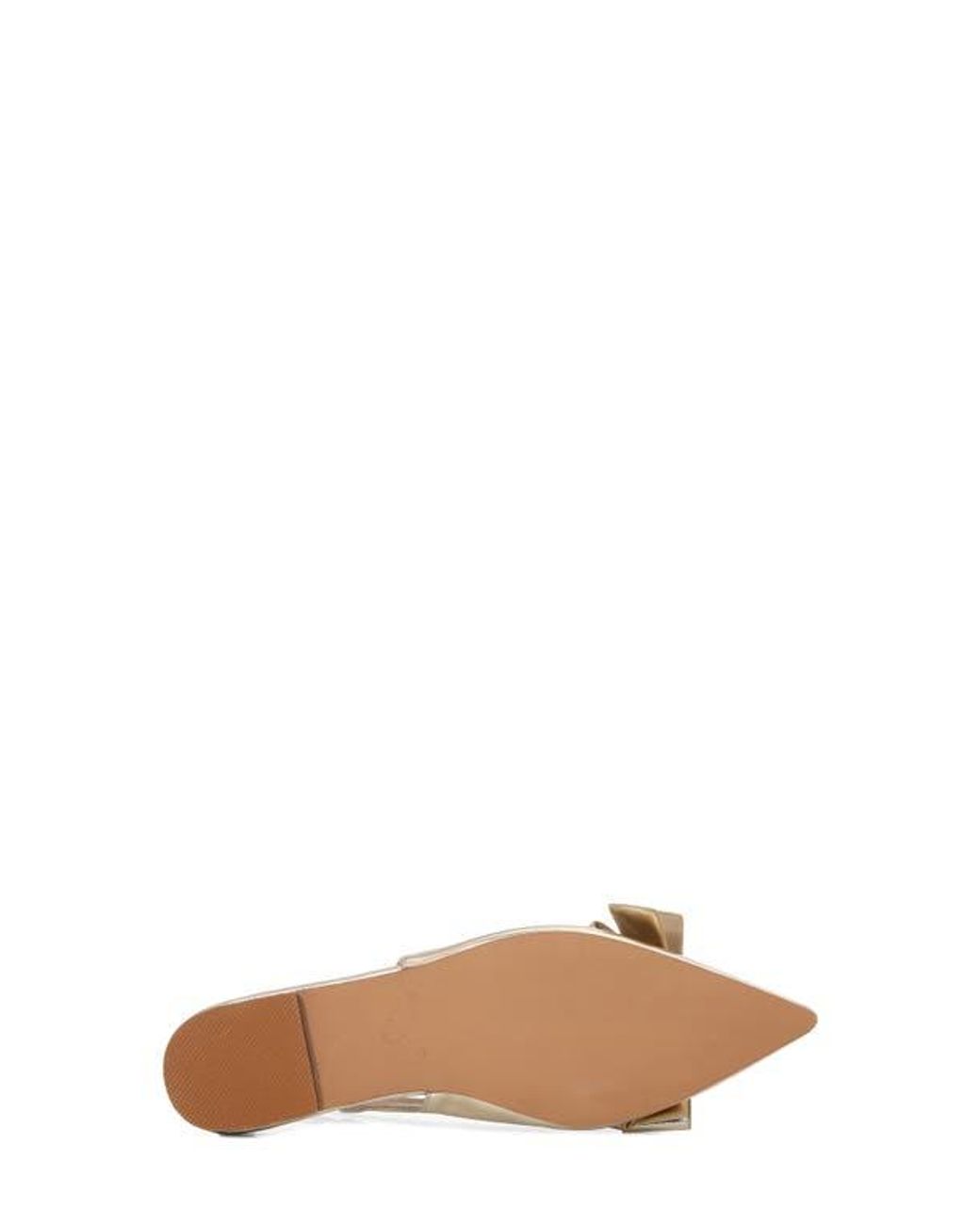 BERNESS White Cinnamon Bow Slingback Flat