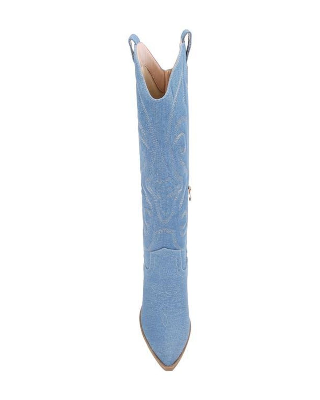 BERNESS Blue Metallic Quilted Cowboy Boot
