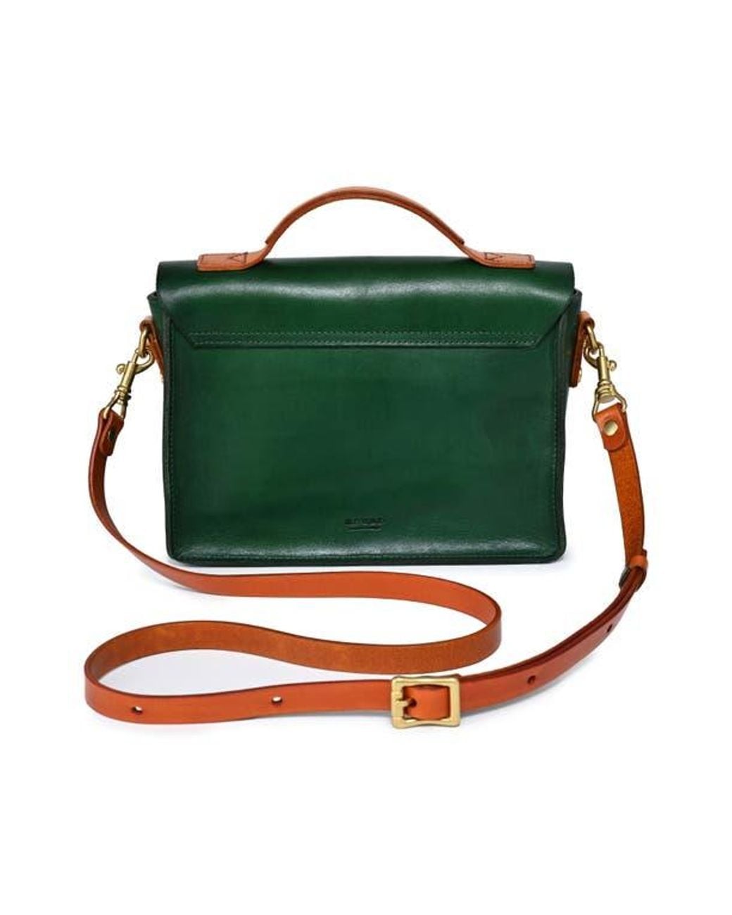 Old Trend Green Aster Mini Leather Satchel