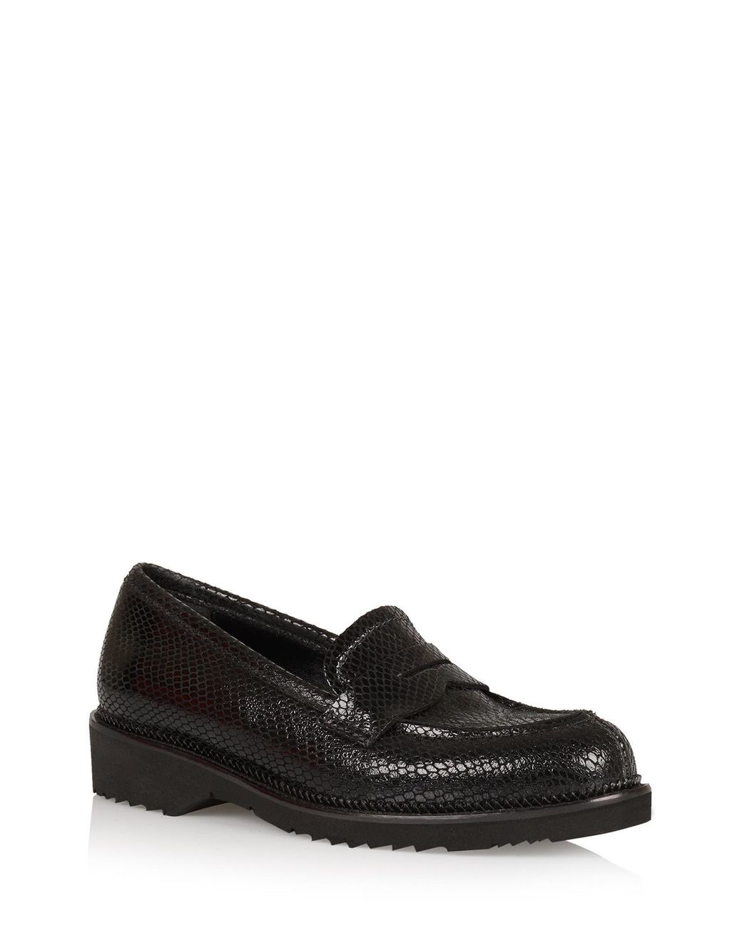 La Canadienne Hepburn Embossed Loafer in Black Lyst