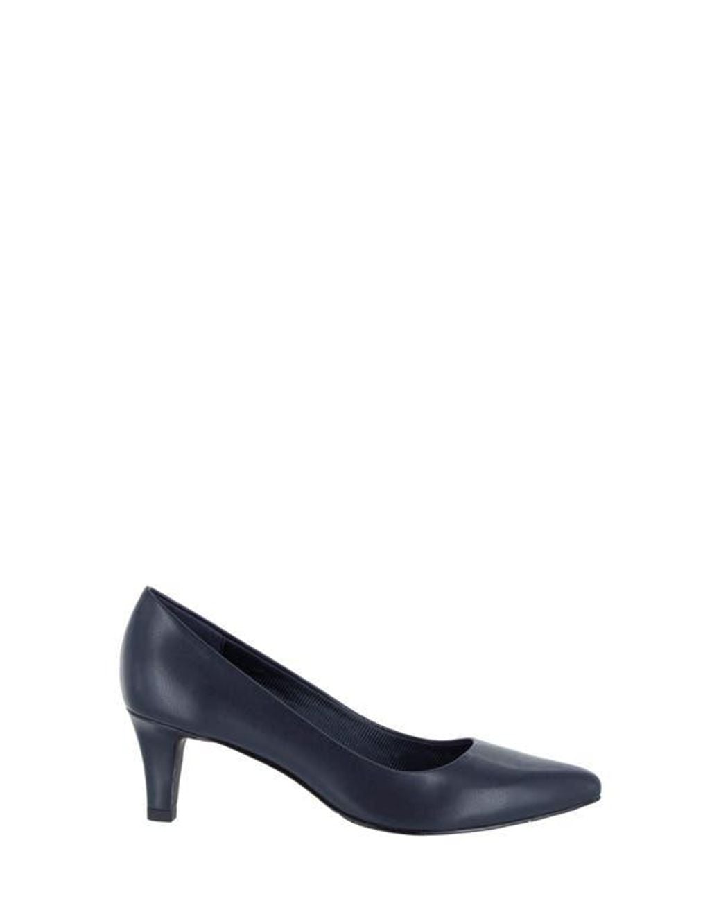 Easy Street Blue Patent Pointed-Toe Pumps