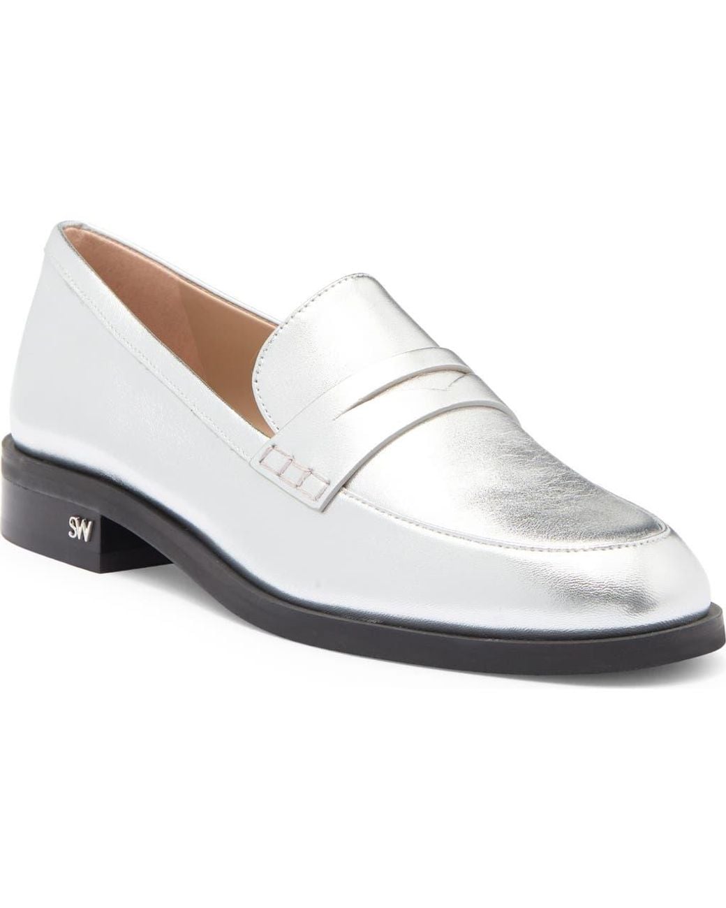 stuart-weitzman-emi-penny-loafer-in-white-lyst