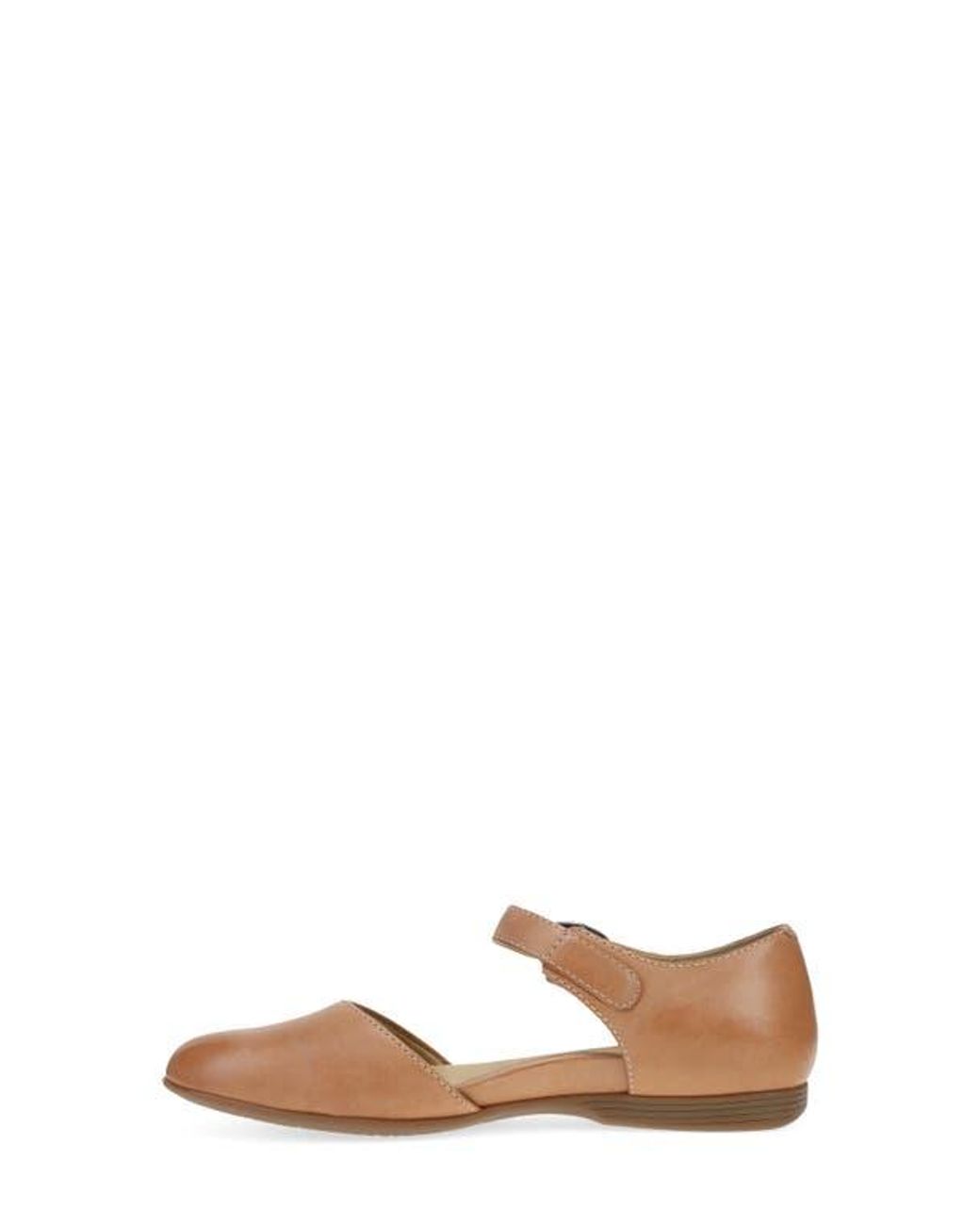 Dansko Brown Liv Ankle Strap Flat