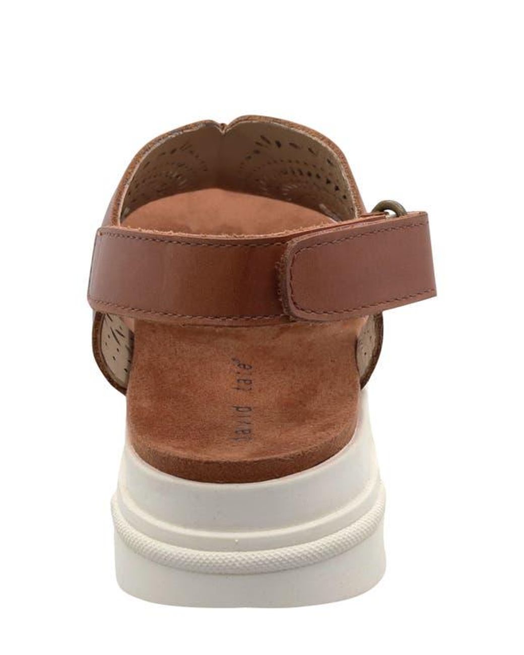 David Tate Brown Moda Slingback Platform Wedge Sandal