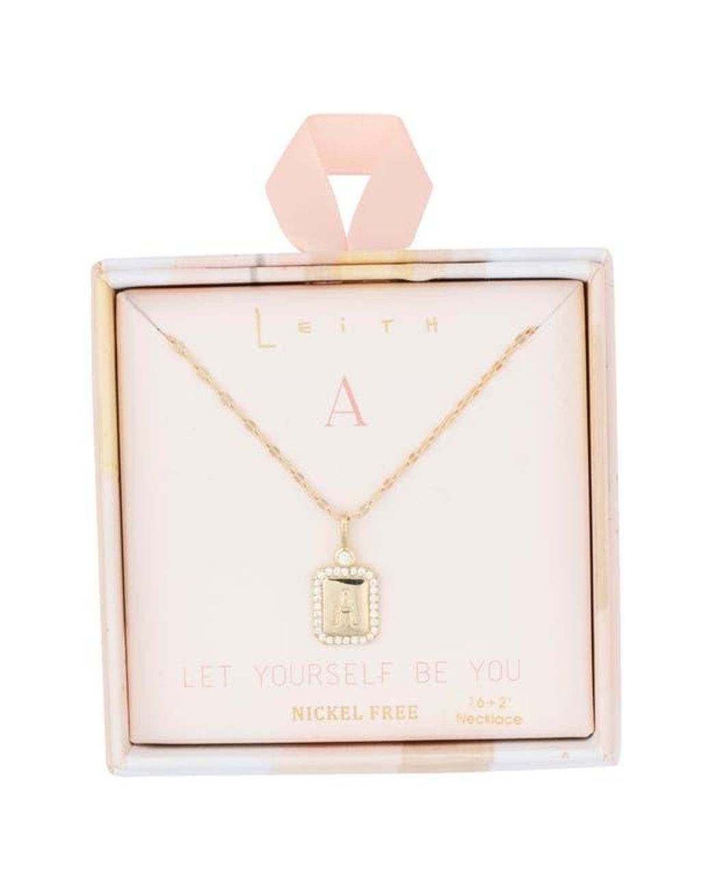 Leith Metallic Initial Pendant Necklace