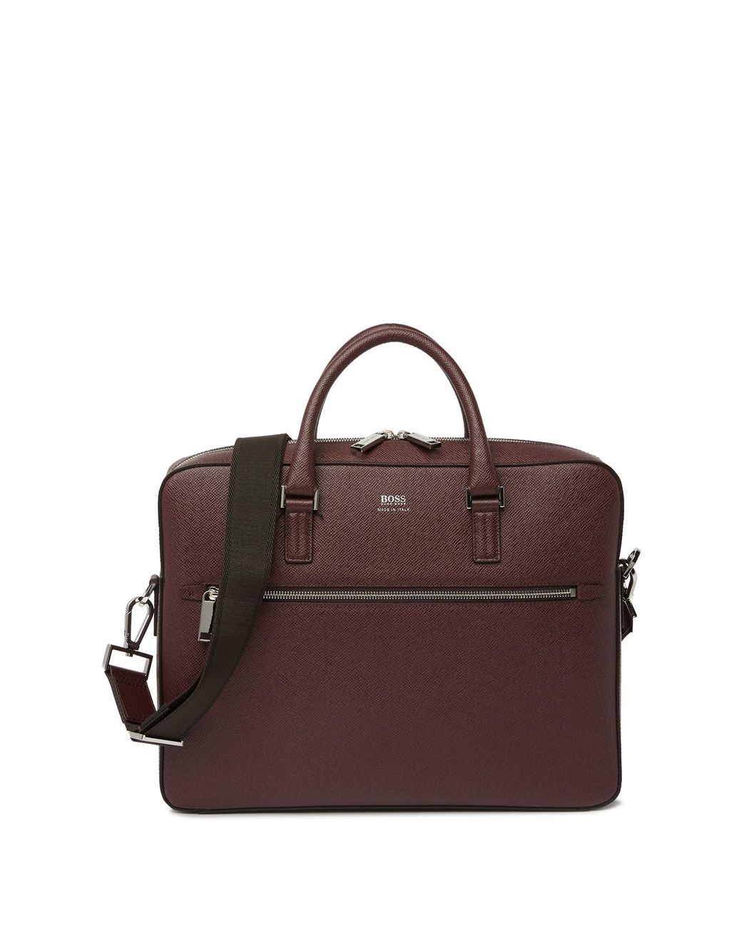 BOSS by HUGO BOSS Signature Doc Laptop Bag in Red for Men | Lyst