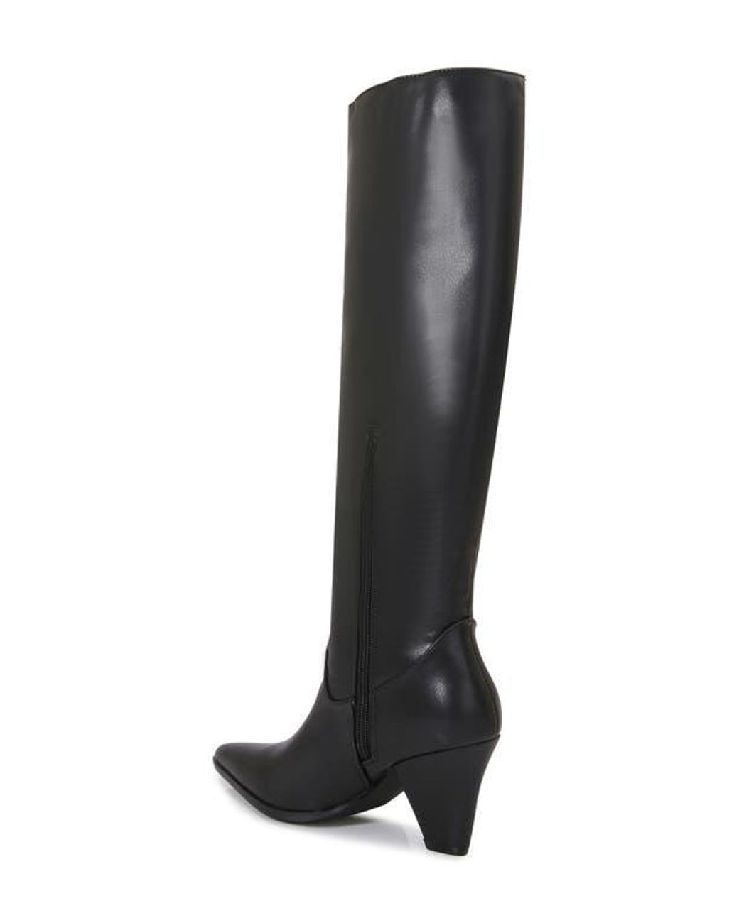 BERNESS Black Cone Heel Knee High Boot