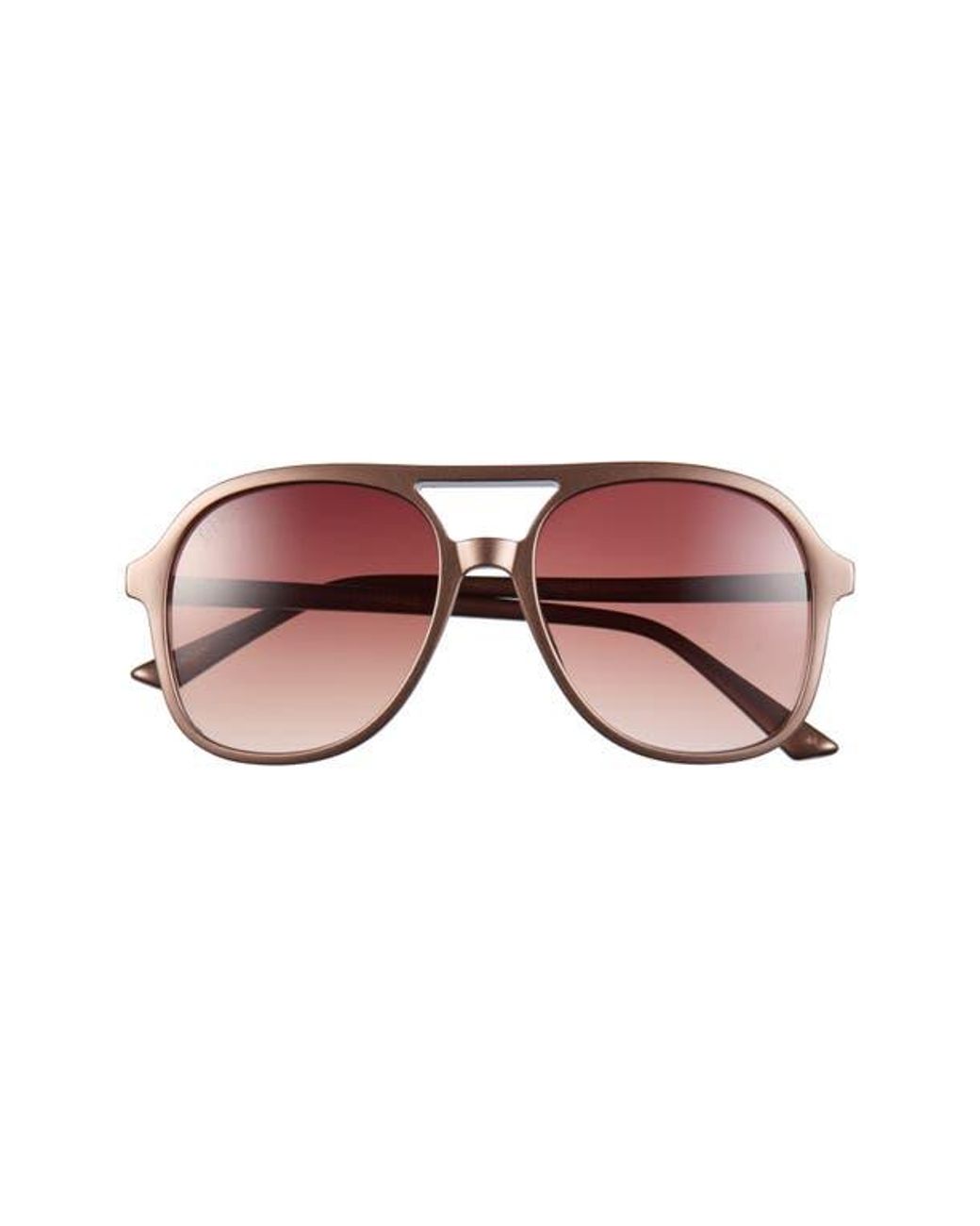DIFF Brown Tegan 55Mm Aviator Sunglasses