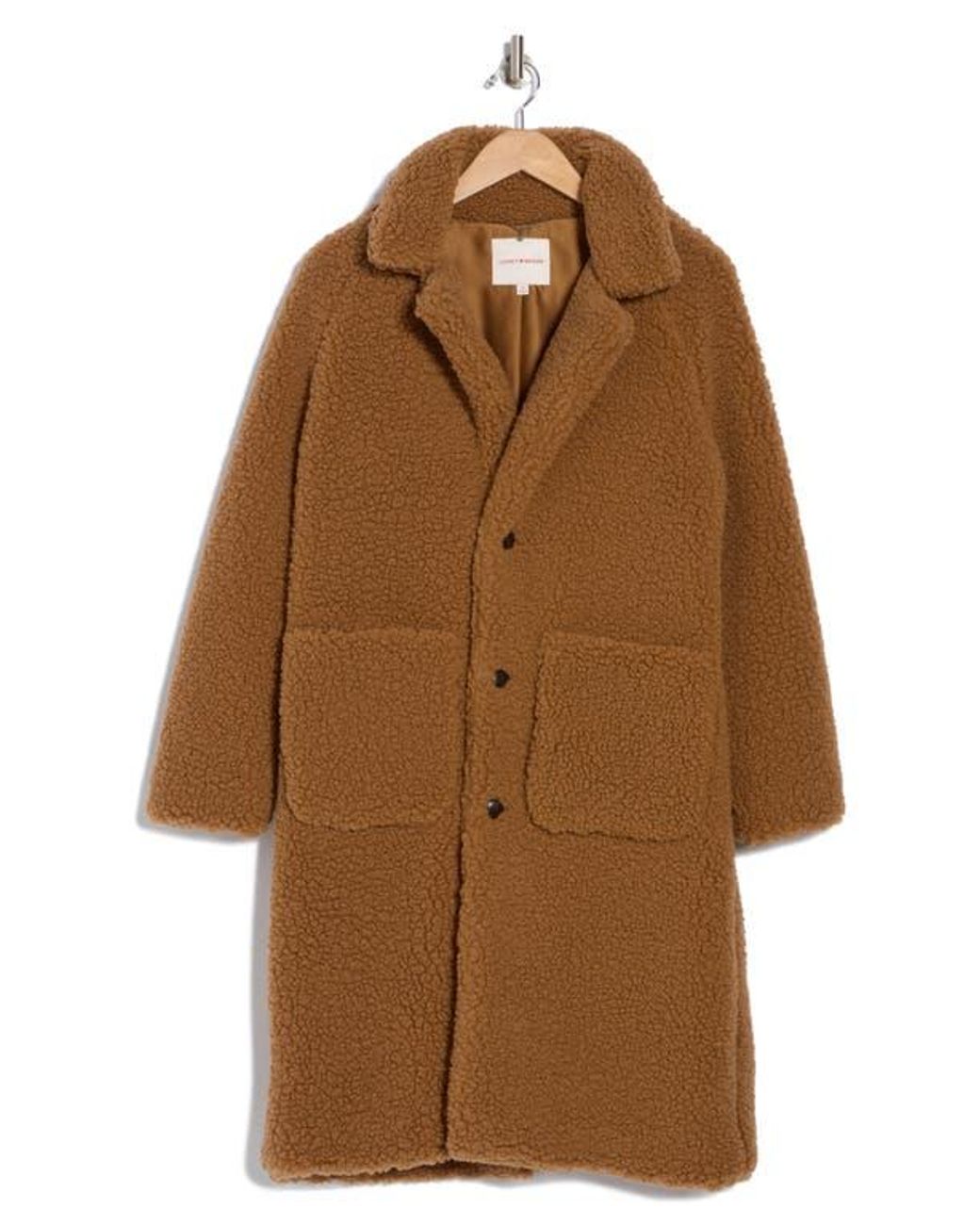 Lucky Brand Patch Pocket Teddy Coat in Blue Lyst