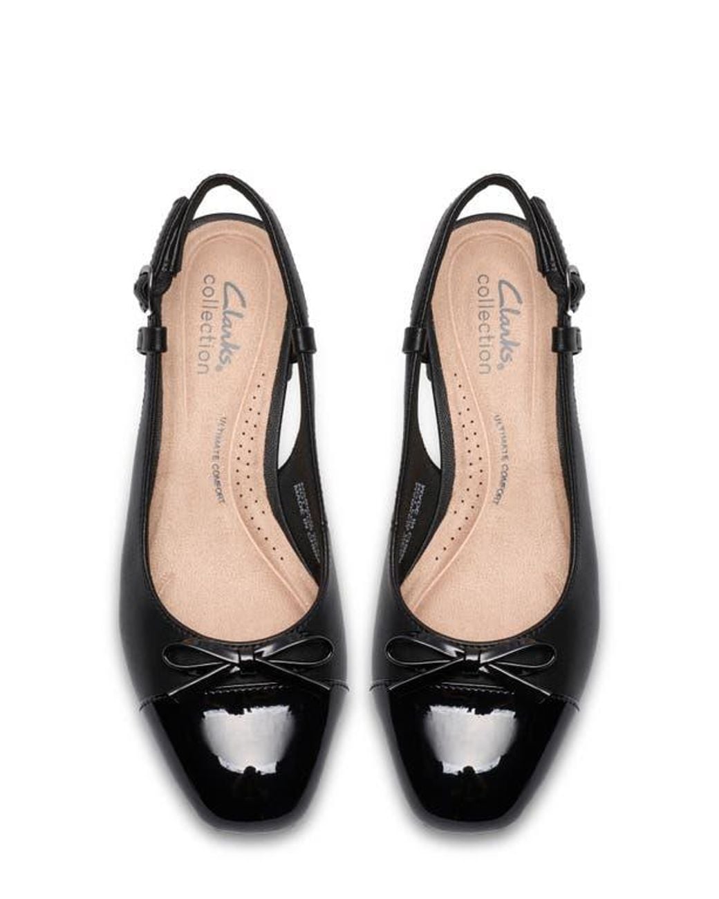 Clarks Black Iridessa Slingback Pump