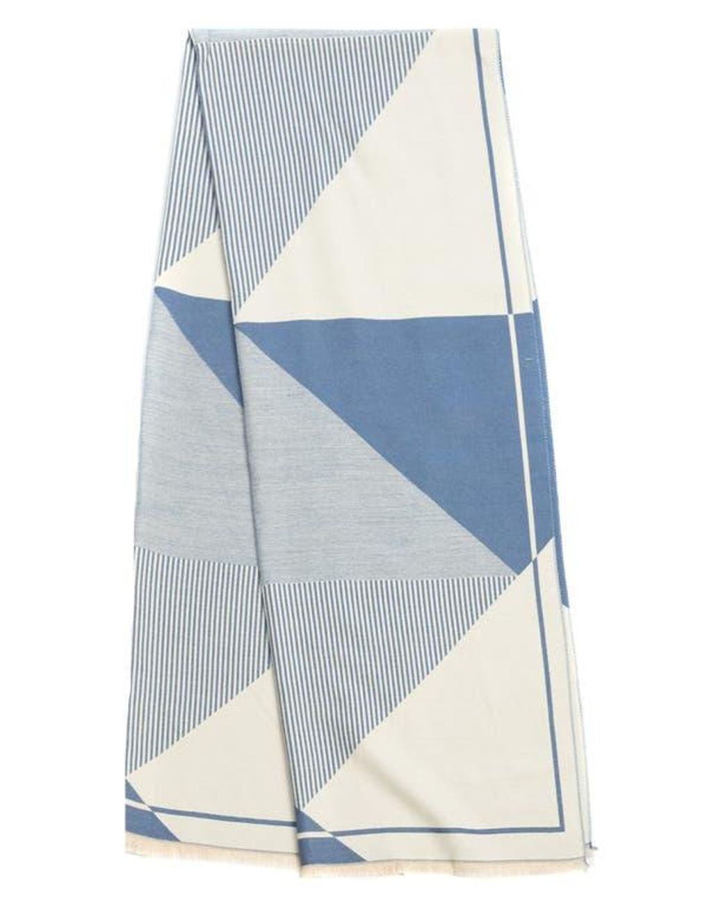 Saachi Blue Mosaic Reversible Scarf